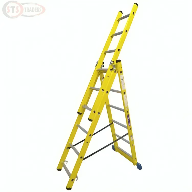 Fiberglass 3 In 1 Combination Safety Ladder