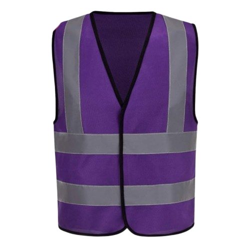 120 GSM Polyester Reflective Purple Safety Vest