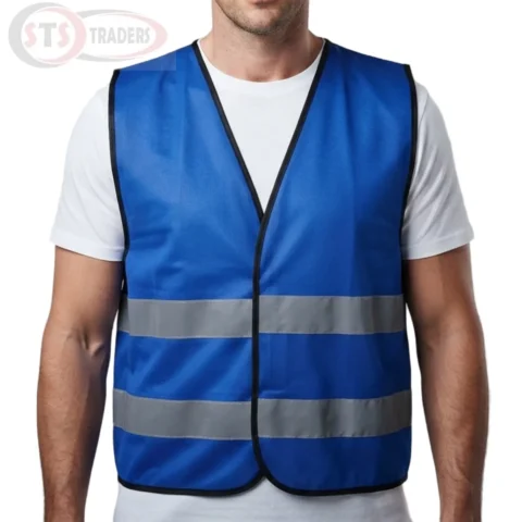 120 GSM Polyester Blue Safety Vest