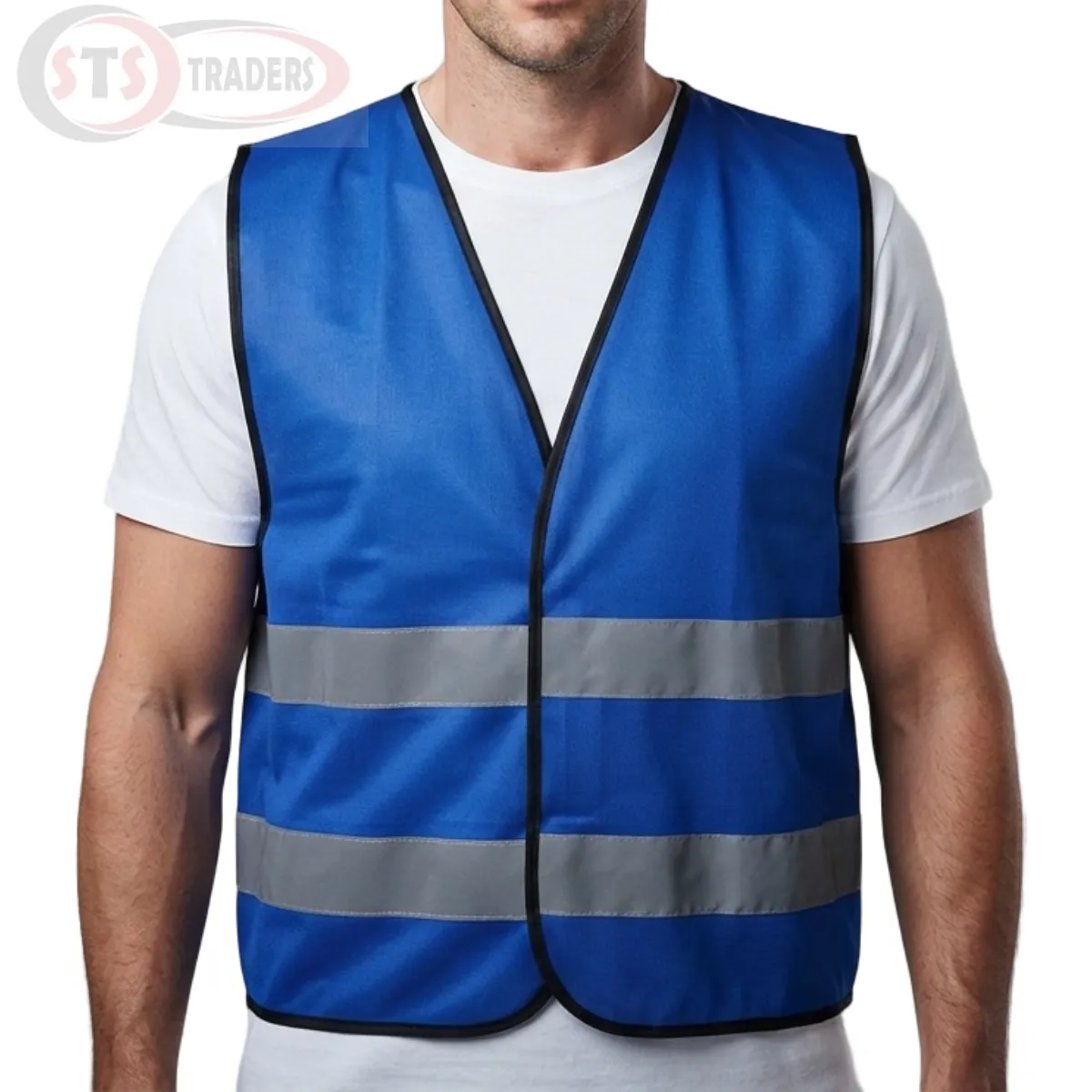 120 GSM Polyester Blue Safety Vest