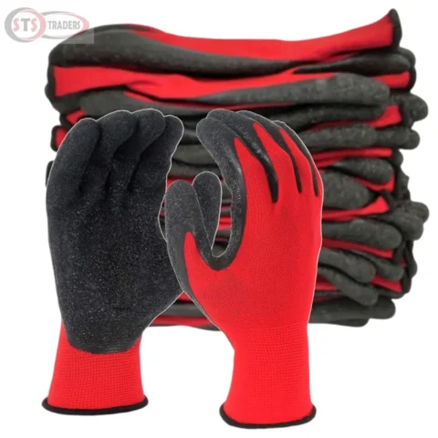 Crinkle Latex Coated Work Rubber Hand Gloves