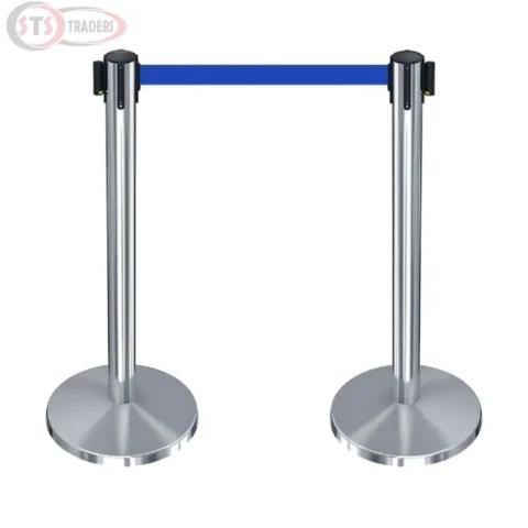 Retractable Belt Barrier With Blue Patti
