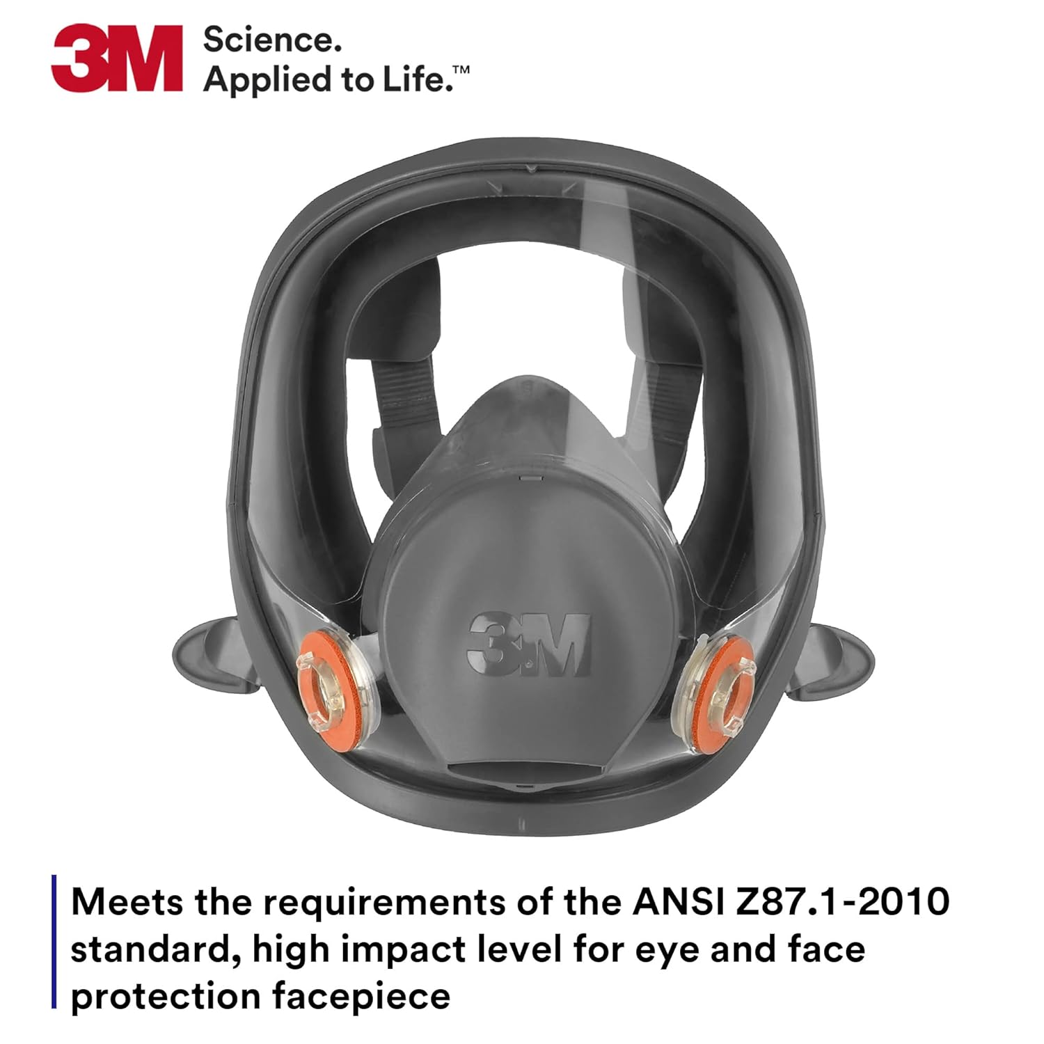 3M Full Facepiece Reusable Respirator Mask 6800, Paint Vapors, Dust, Mold, Chemicals - Image 2