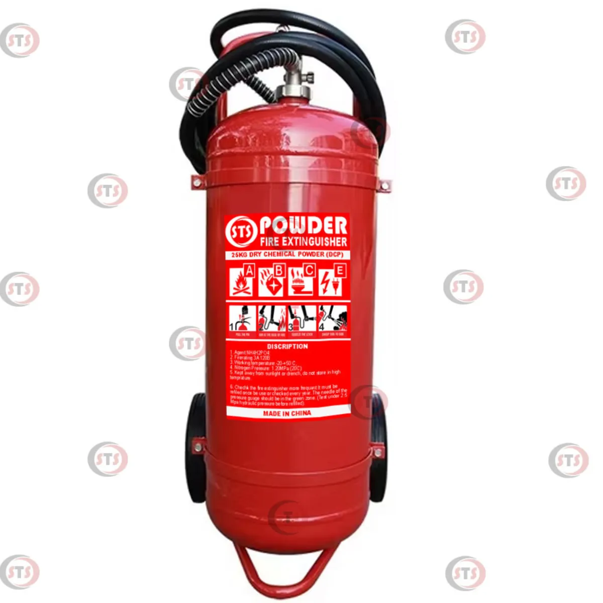 50kg Dry Powder Trolley Wheeled Fire Extinguisher