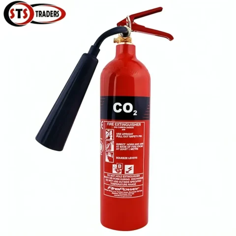 CO2 Fire Extinguisher 3KG - Carbon Dioxide 3KG Fire Extinguisher with horn for electrical and Class B fires - STS Traders Pakistan