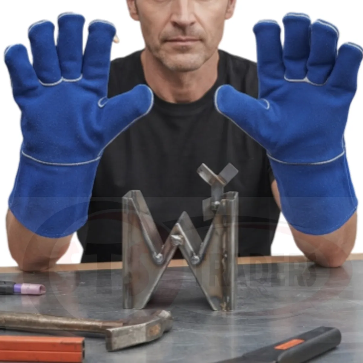Flame Heat Resistant Welding Leather Hand Gloves